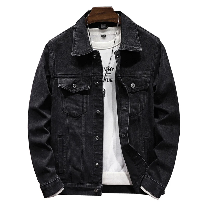 Spring and autumn new styles men's denim jacket Stylish fit teen denim men's clothing Simple casual outdoor jacket - Image 2
