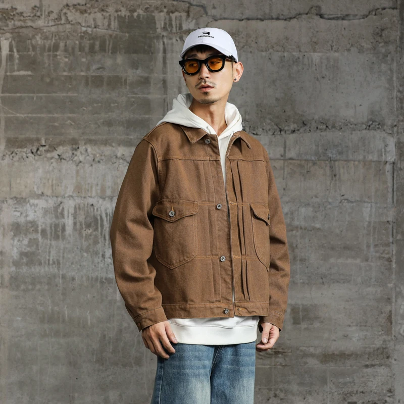 Spring and autumn new styles men's denim jacket Fashionable and versatile denim jacket for men branded clothing - Image 2