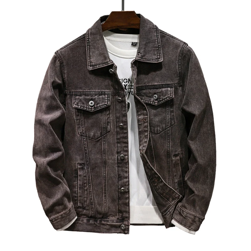 Spring and autumn new styles men's denim jacket Stylish fit teen denim men's clothing Simple casual outdoor jacket - Image 3