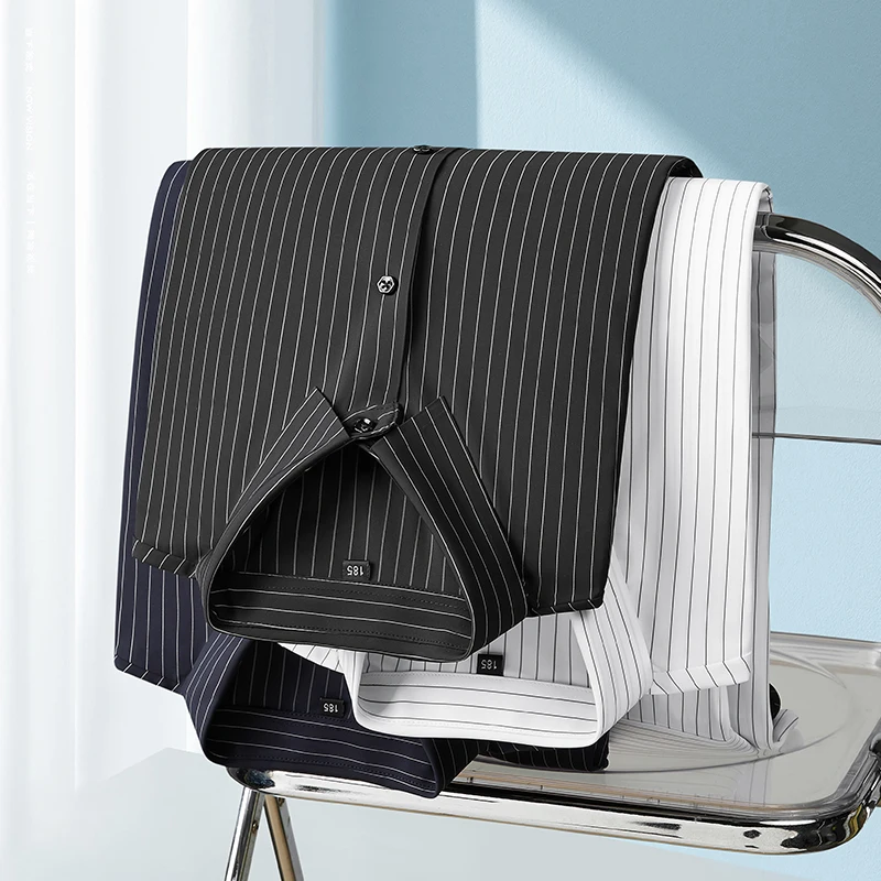 Men's Summer Casual Fashion Shirts Loose and comfortable striped half-sleeve shirt for men versatile men's shirts - Image 4